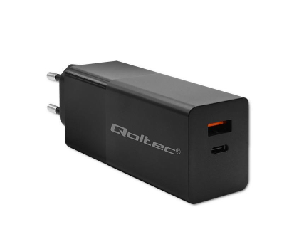 Ładowarka i akumulator Qoltec Ładowarka GaN POWER PRO usb-c PD usb 100W